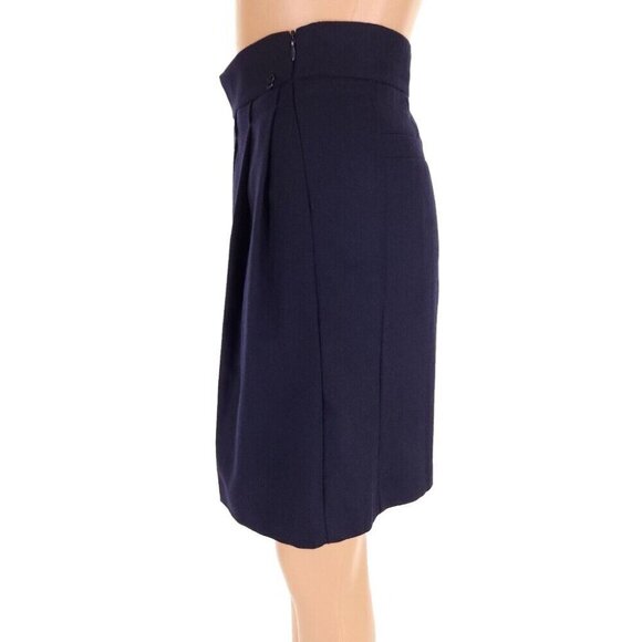 Ottod'ame Pleated Wool Blend Shorts Size 2 Blue NWT - Picture 5 of 12